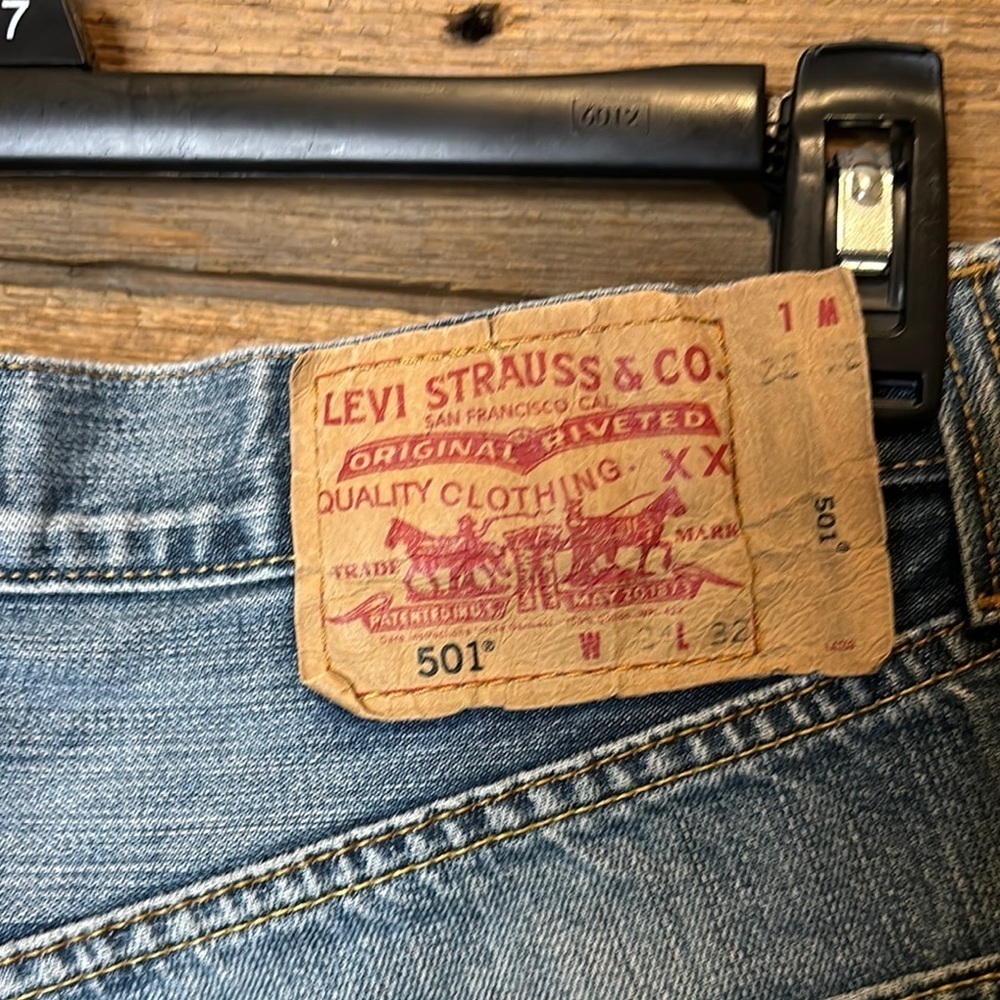 LEVIS Authentic 501 Buttonfly Cutoff Denim Jean Shorts